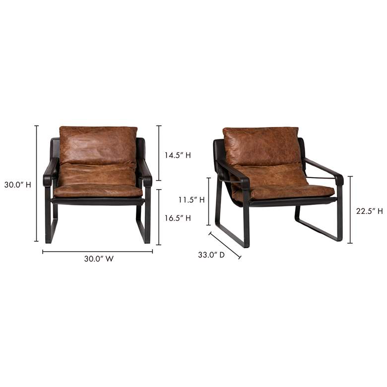Image 7 Connor Club Chair Open Road Brown Leather more views