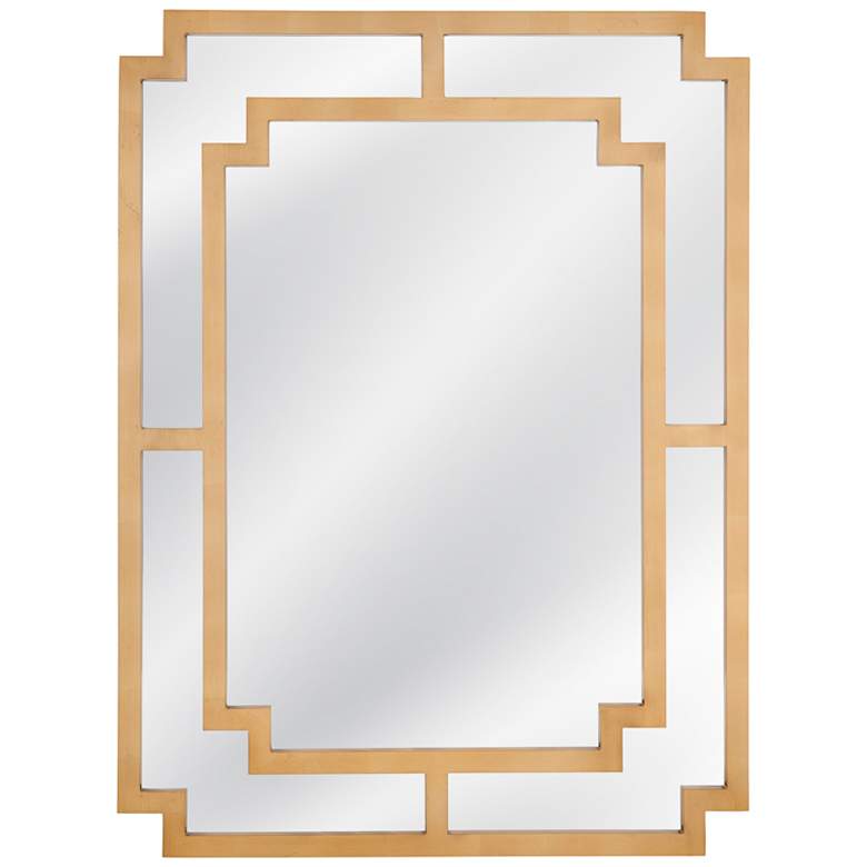 Image 2 Connor Gold Wood 36 inch x 48 inch Rectangular Wall Mirror