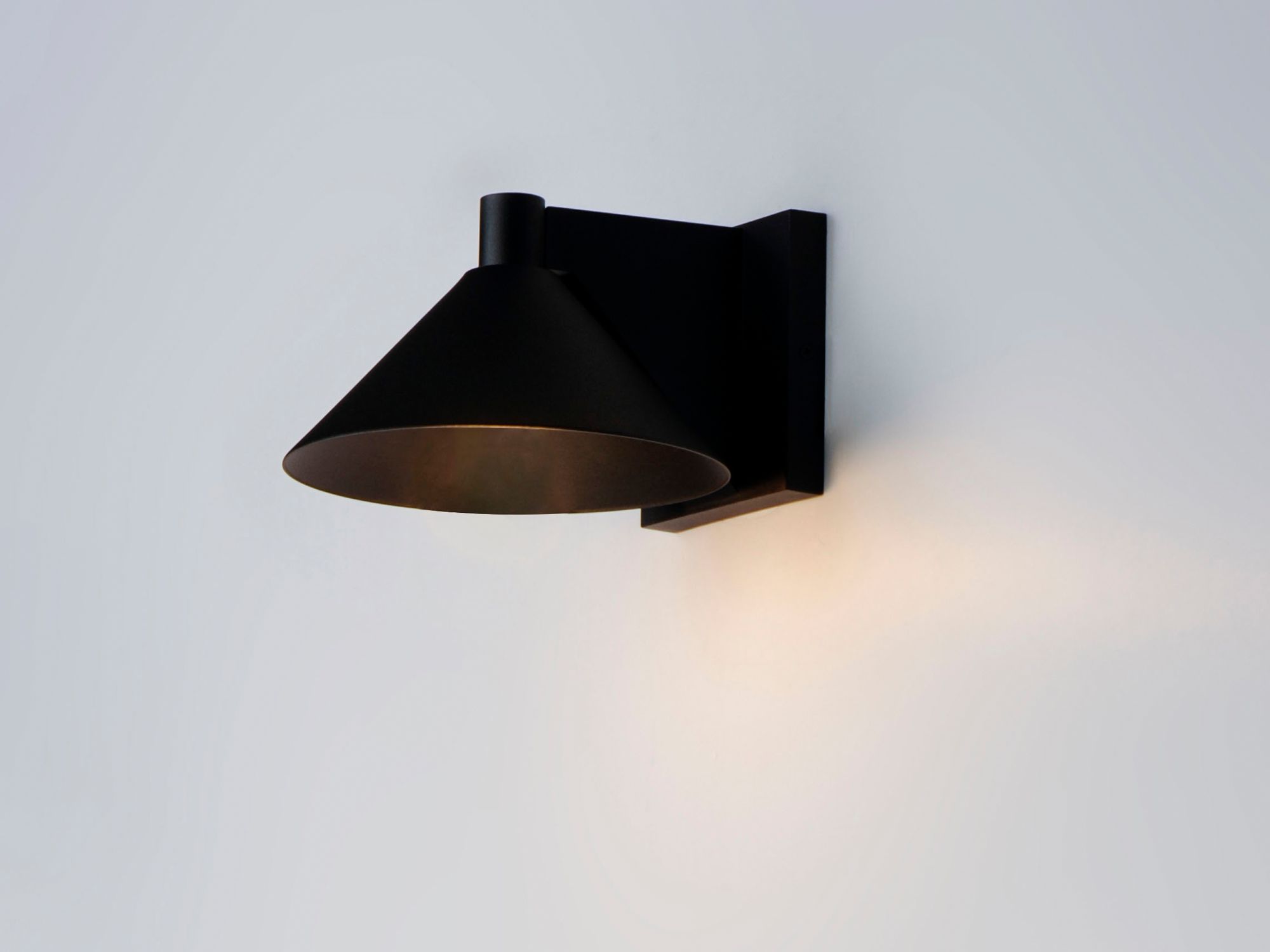 Image 3 Conoid Medium LED Outdoor Wall Sconce Black more views
