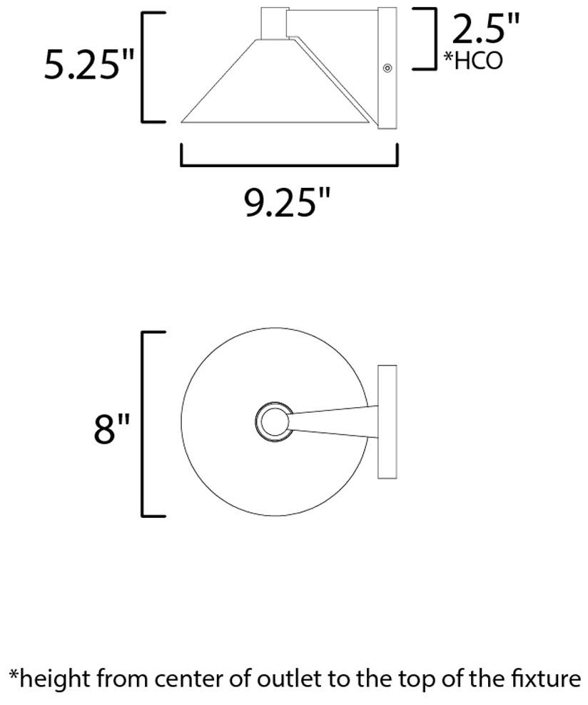 Image 5 Conoid Medium LED Outdoor Wall Sconce Black more views