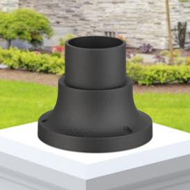Conover 4 1/2"H Textured Black Outdoor Pier Mount Adapter Conover 4 1/2"H Textured Black Outdoor Pier Mount Adapter