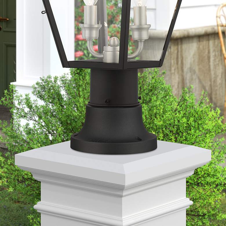 Image 6 Conover 4 1/2"H Textured Black Outdoor Pier Mount Adapter more views