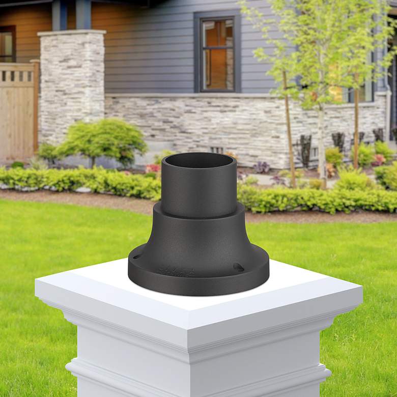Image 7 Conover 4 1/2"H Textured Black Outdoor Pier Mount Adapter more views