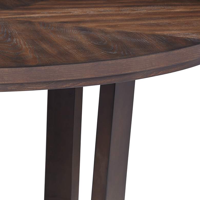 Image 5 Conrad 48 inch Wide Dark Brown Wood Round Dining Table more views