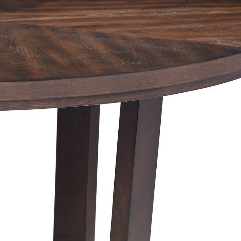 Image 5 Conrad 48" Wide Dark Brown Wood Round Dining Table more views