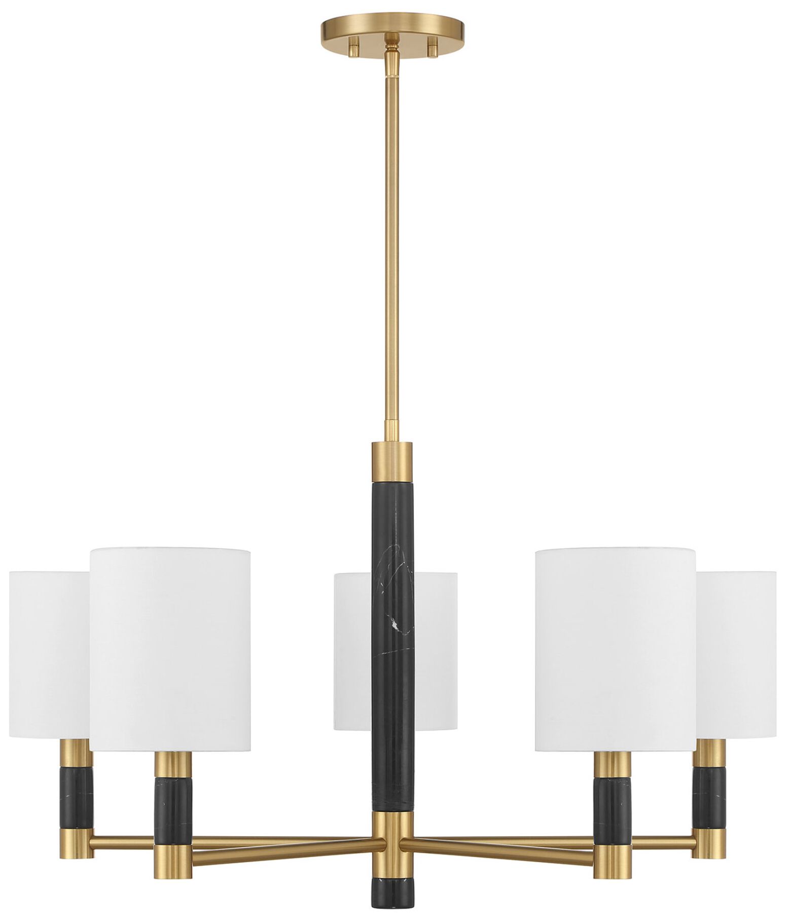 Thumbnail2 of Conrad 5-Light Chandelier in Warm Brass more views