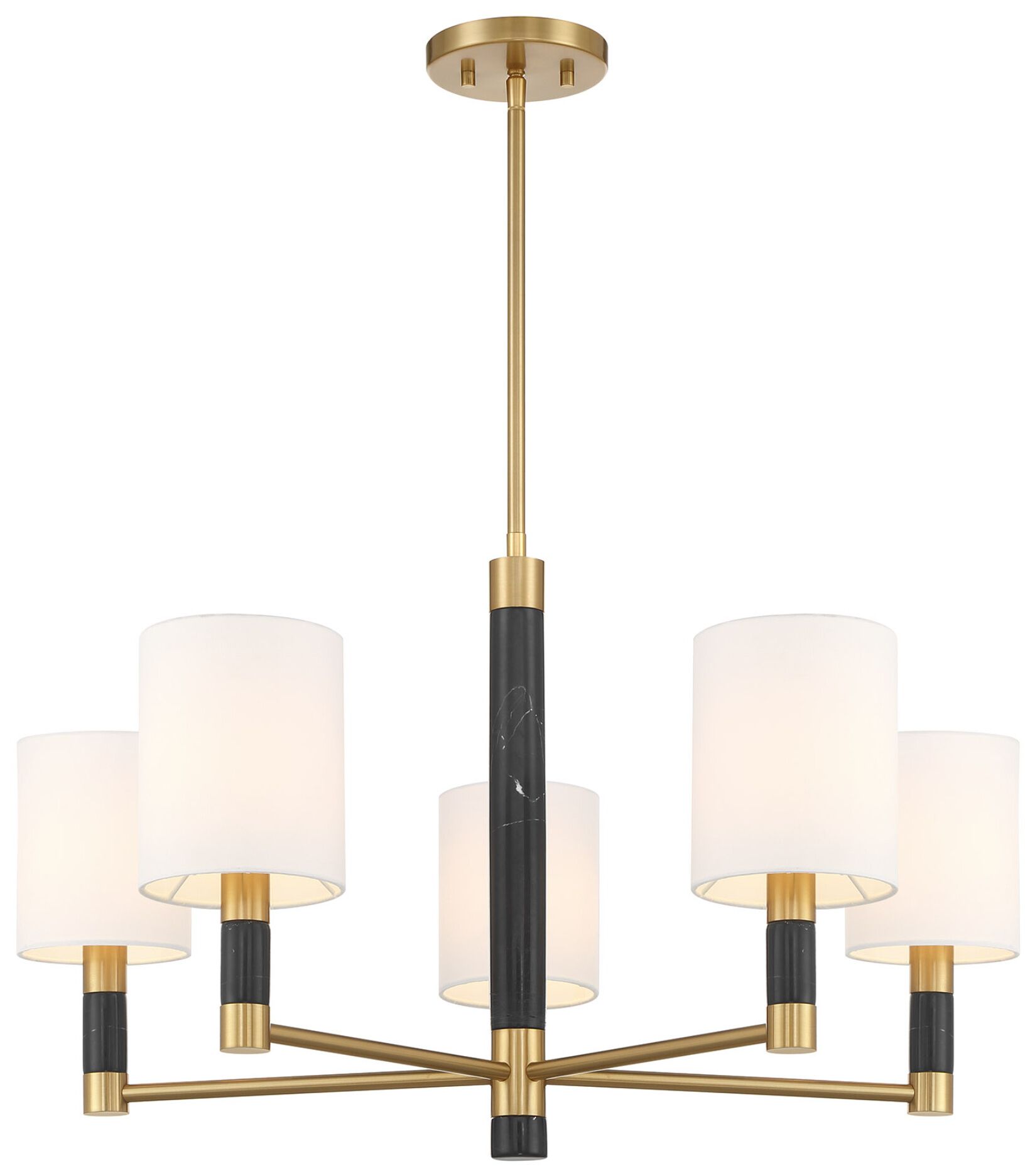 Thumbnail3 of Conrad 5-Light Chandelier in Warm Brass more views