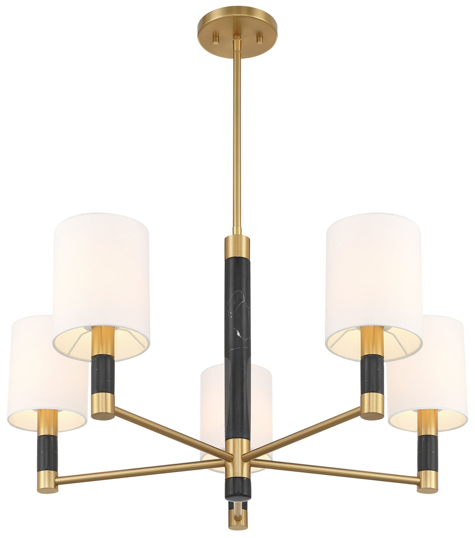 Thumbnail4 of Conrad 5-Light Chandelier in Warm Brass more views