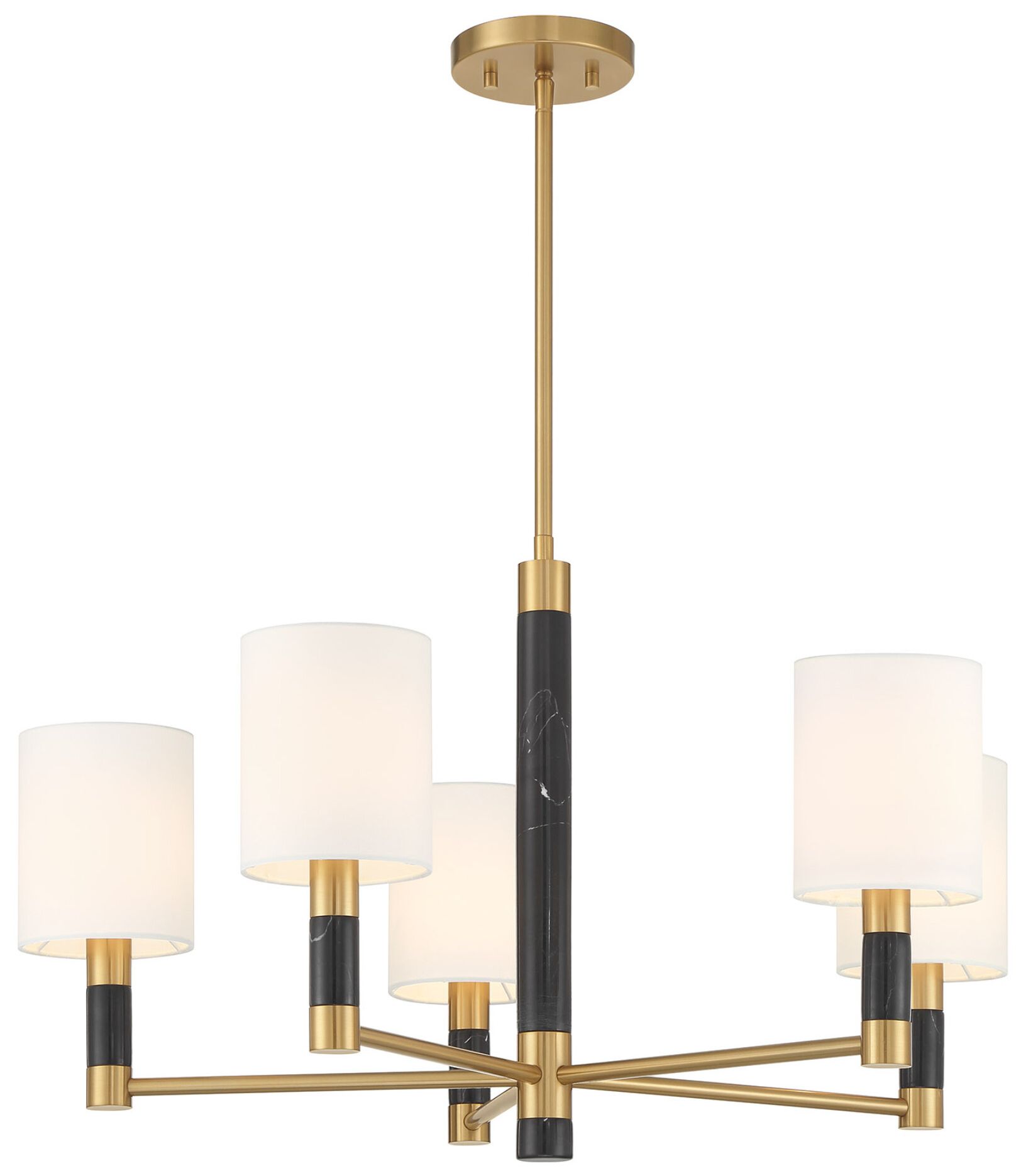 Conrad 5-Light Chandelier in Warm Brass