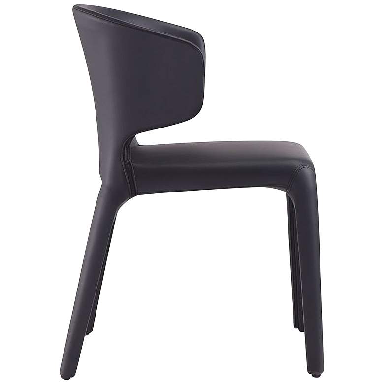 Image 5 Conrad Black Faux Leather Dining Chair (Set of 2) more views