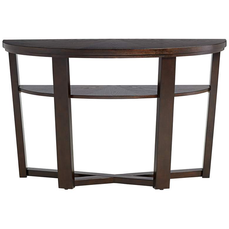 Image 2 Conrad Dark Brown Demilune Console Table