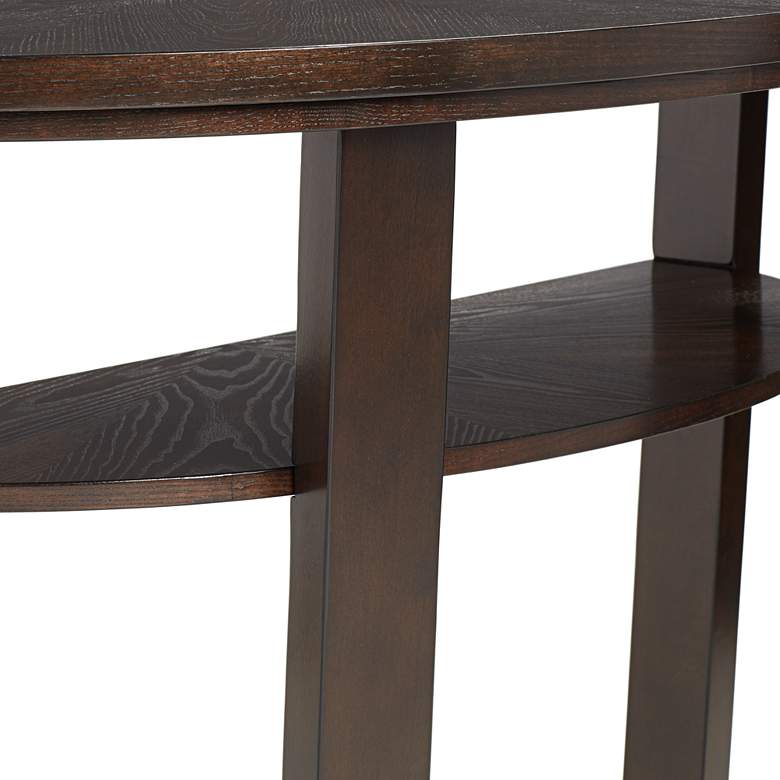 Image 4 Conrad Dark Brown Demilune Console Table more views