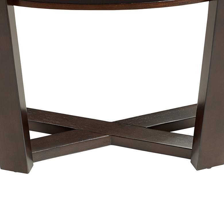 Image 5 Conrad Dark Brown Demilune Console Table more views