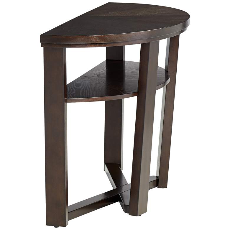 Image 7 Conrad Dark Brown Demilune Console Table more views