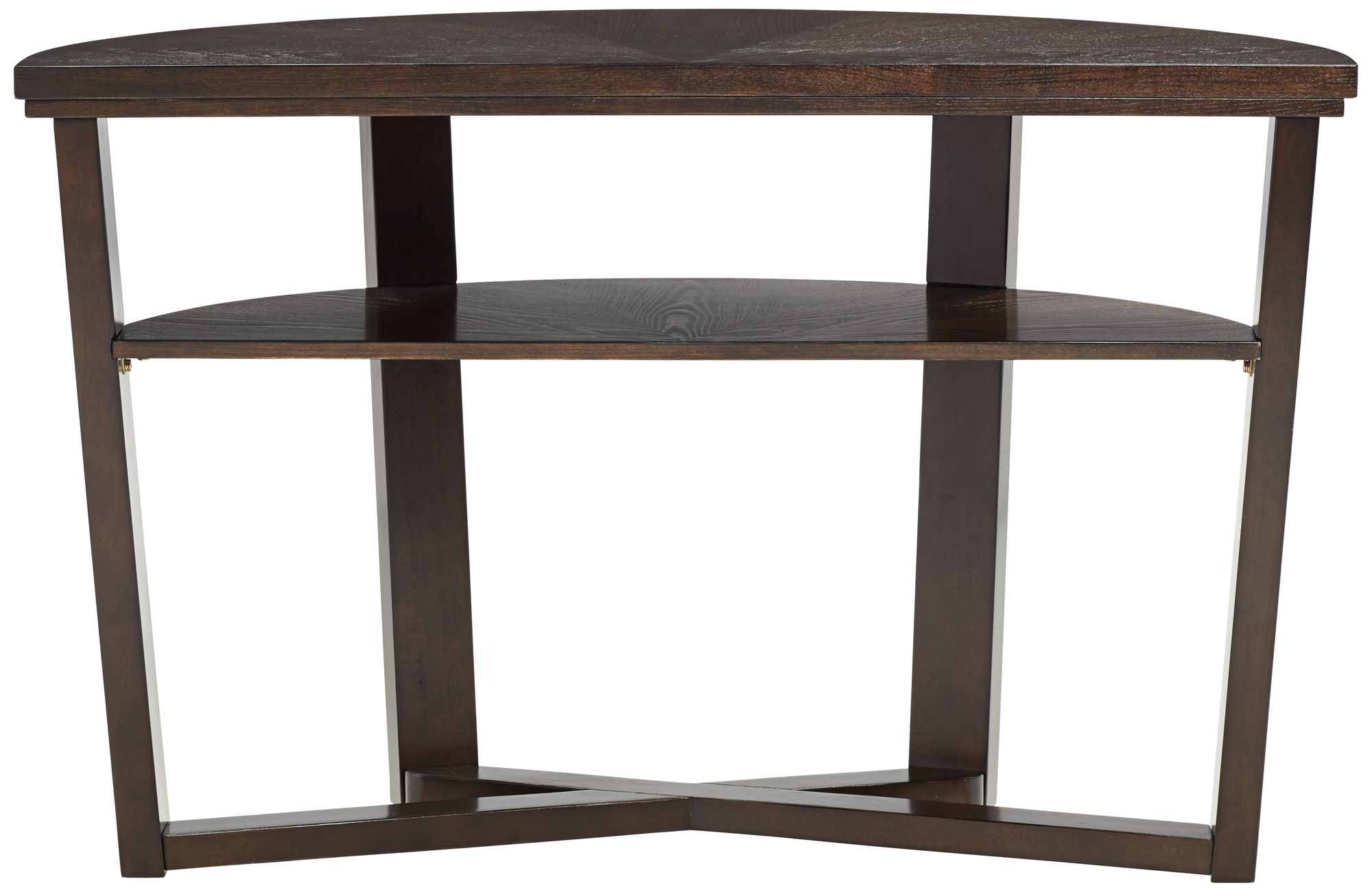 Conrad Dark Brown Demilune Console Table