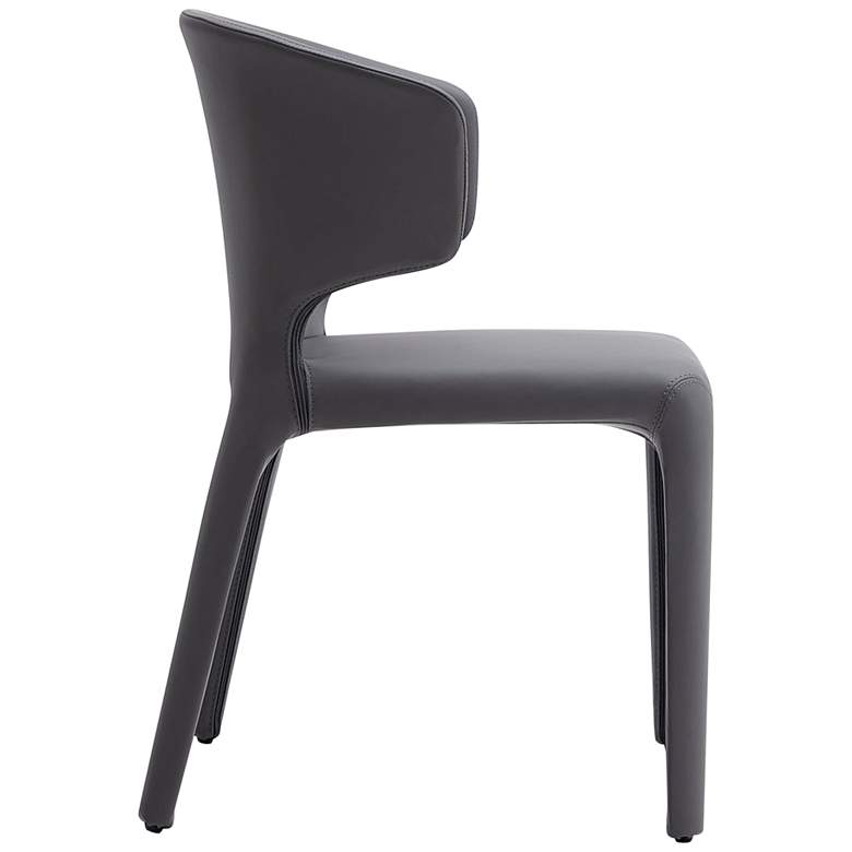 Image 6 Conrad Grey Faux Leather Dining Chair (Set of 2) more views