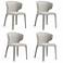 Conrad Woven Tweed Dining Chair in Wheat - Set of 4