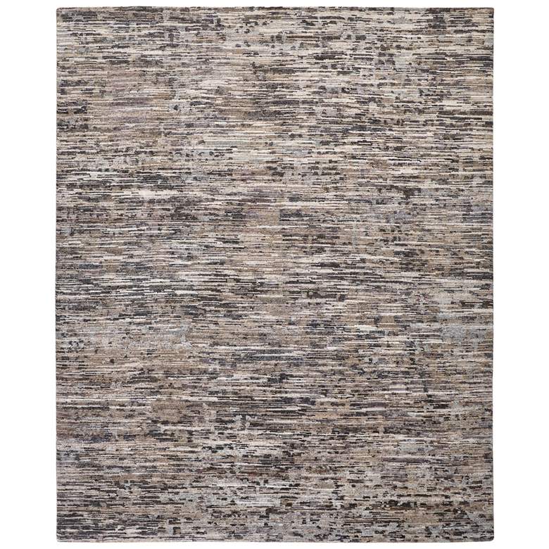 Image 1 Conroe Modern Abstract Hand Knotted Gray Area Rug 6821F