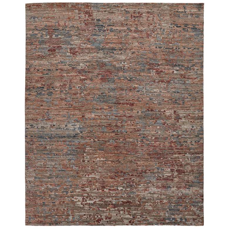 Image 1 Conroe Modern Abstract Hand Knotted Red Area Rug 6827F