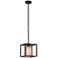 Conroe Oil-Rubbed Bronze Metal Cube 9" Wide Mini Pendant