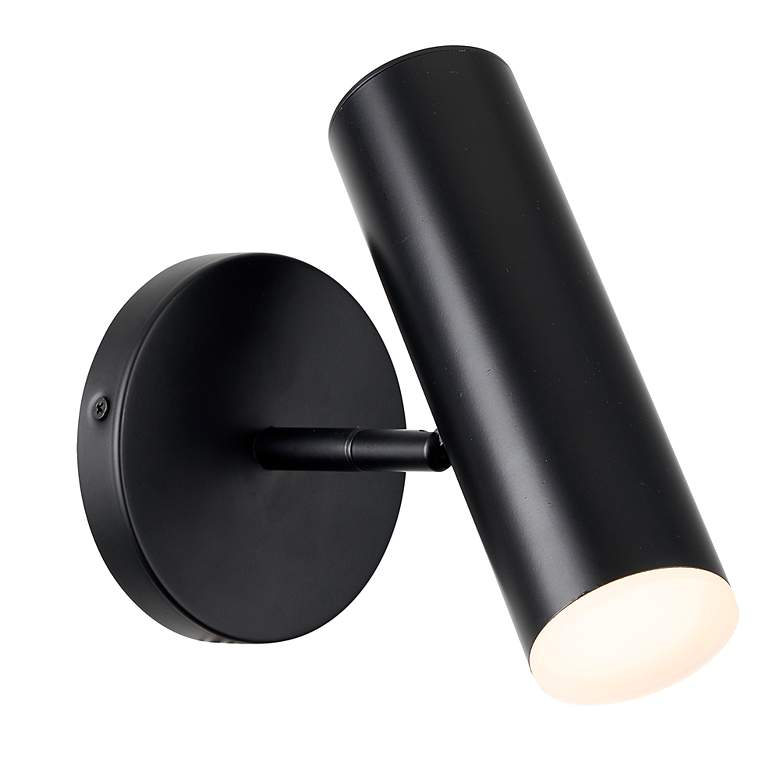 Image 3 Constance 7 3/4" High Matte Black LED Wall Sconce more views