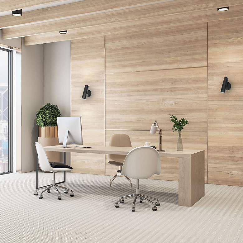 Image 4 Constance 7 3/4" High Matte Black LED Wall Sconce more views