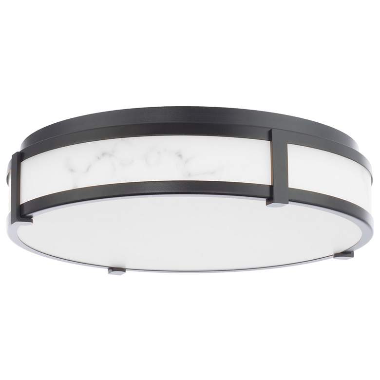 Image 1 Constantine 4.13"H x 18"W 1-Light Flush Mount in Black