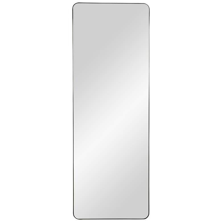 Image 1 Constantine Matte Black 24" x 68" Standing Floor Mirror