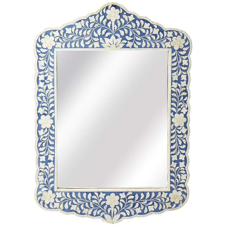 Image 2 Constantino Blue Bone Inlay 20 inch x 28 inch Wall Mirror