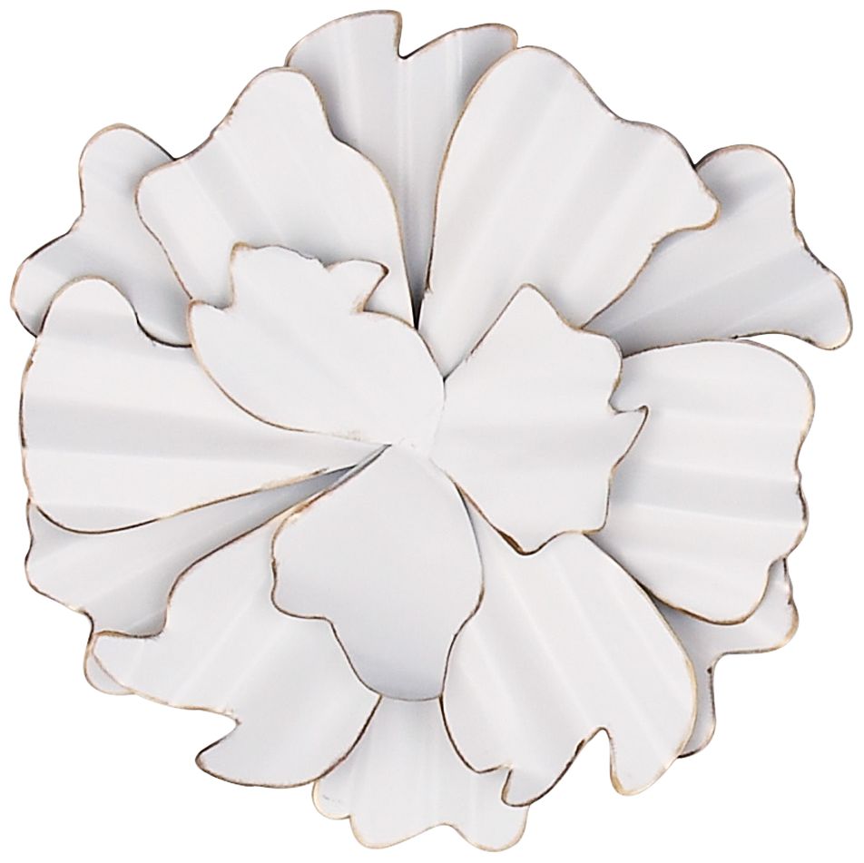 Image 2 Constella 19" High White Flower Metal Wall Art Set of 3 more views