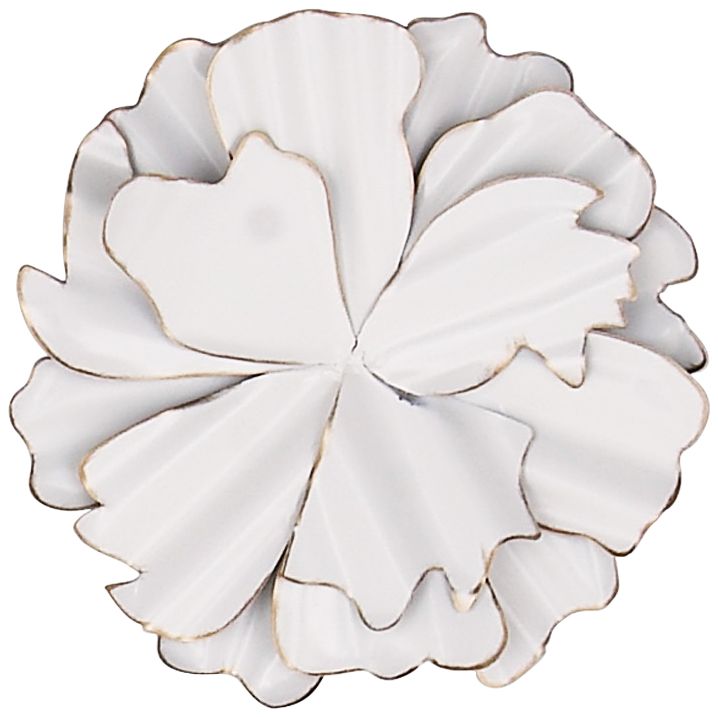 Image 3 Constella 19" High White Flower Metal Wall Art Set of 3 more views