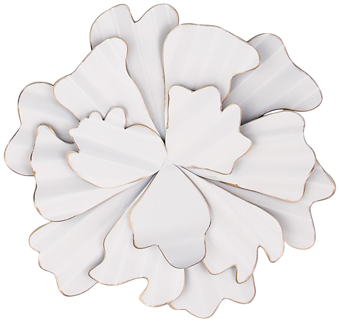 Image 4 Constella 19" High White Flower Metal Wall Art Set of 3 more views