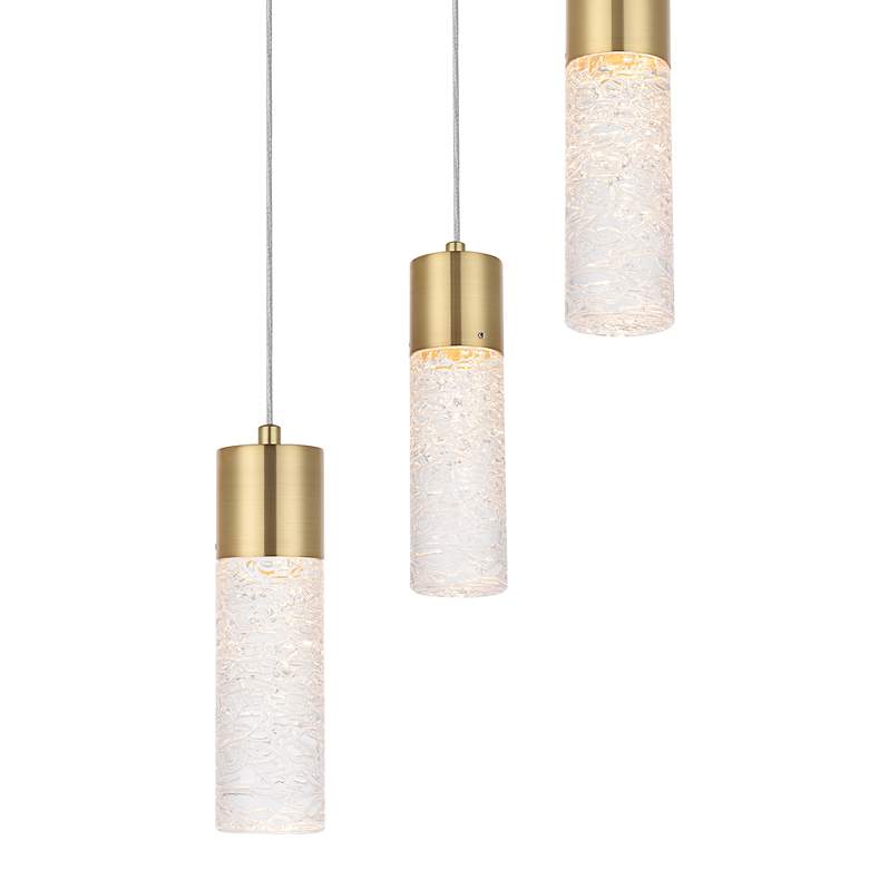 Image 4 Constellation 11 3/4" Wide Gold 3-Light LED Mini Cluster Pendant more views
