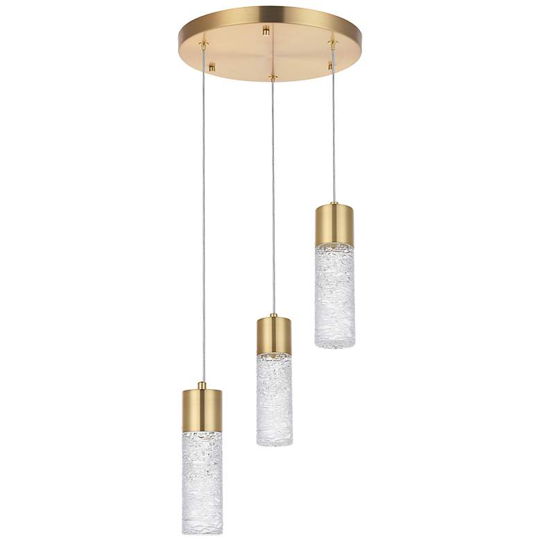 Image 5 Constellation 11 3/4" Wide Gold 3-Light LED Mini Cluster Pendant more views
