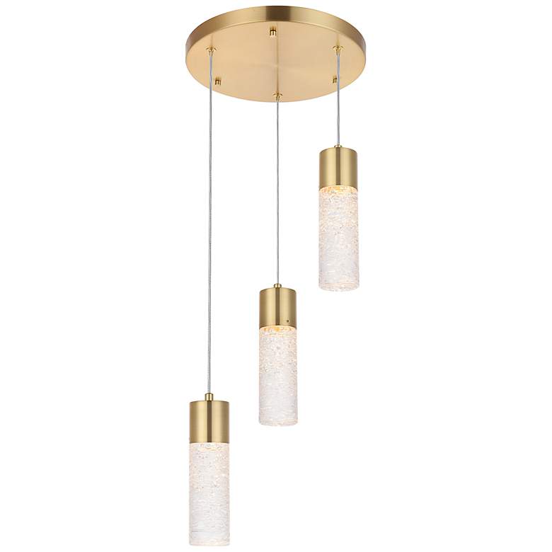 Image 6 Constellation 11 3/4" Wide Gold 3-Light LED Mini Cluster Pendant more views