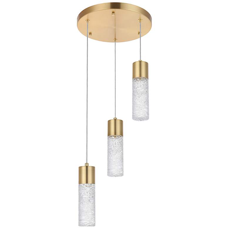 Image 7 Constellation 11 3/4" Wide Gold 3-Light LED Mini Cluster Pendant more views