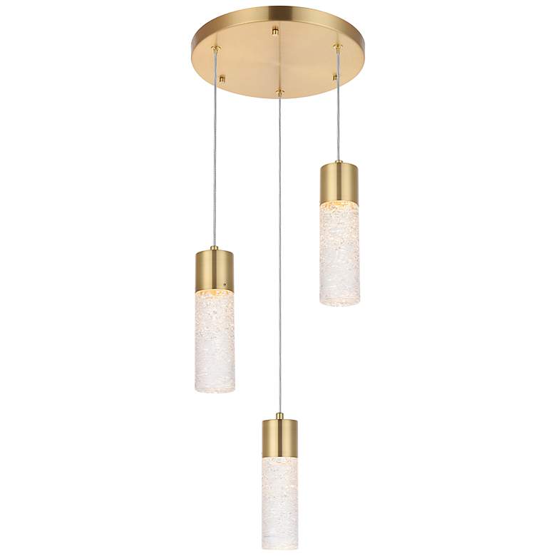 Image 7 Constellation 11 3/4" Wide Gold 3-Light LED Mini Cluster Pendant more views