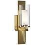 Constellation 14.9"H Modern Brass Sconce With Opal and Clear Glass Sha