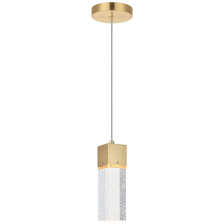 Image 3 Constellation 2 1/2" Wide Gold and Crystal LED Mini Pendant