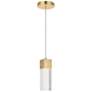 3_Constellation 2 1/2" Wide Gold and Crystal LED Mini Pendant