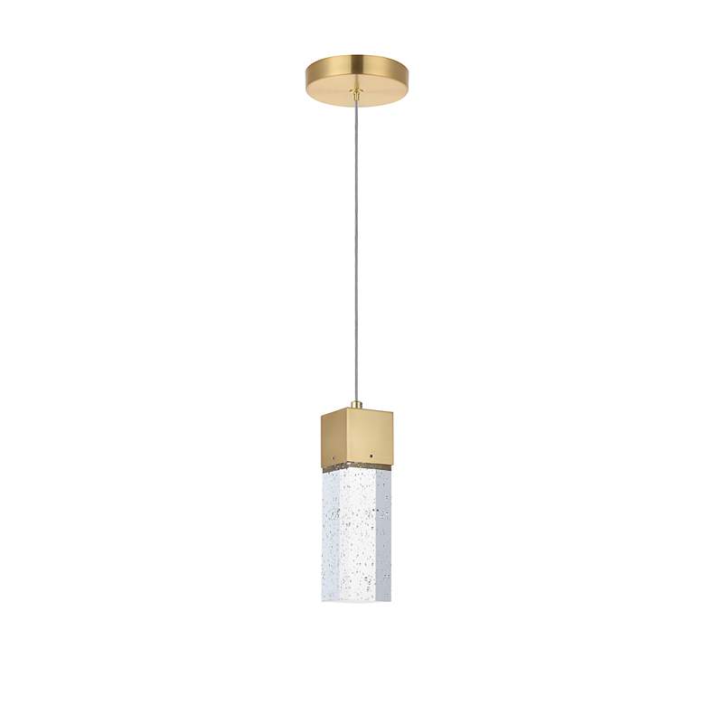 Image 5 Constellation 2 1/2" Wide Gold and Crystal LED Mini Pendant more views
