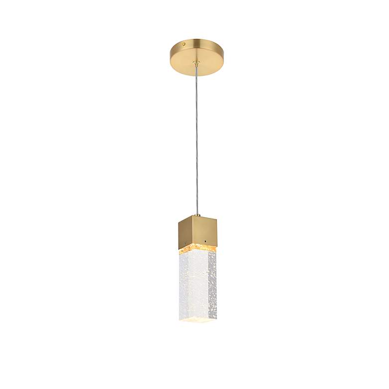 Image 6 Constellation 2 1/2" Wide Gold and Crystal LED Mini Pendant more views