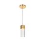 6_Constellation 2 1/2" Wide Gold and Crystal LED Mini Pendant more views