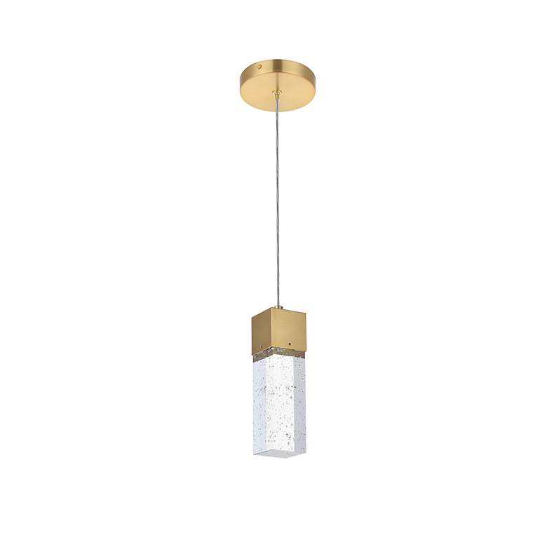 Image 7 Constellation 2 1/2" Wide Gold and Crystal LED Mini Pendant more views
