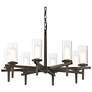 Constellation 34" Wide 8 Arm Bronze Chandelier With Opal and Clear Gla