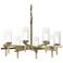 Constellation 34"W 8 Arm Modern Brass Chandelier With Opal and Clear G