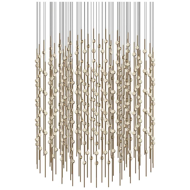 Image 1 Constellation 48" Centaurus Cylinder LED Pendant - Brass - Clear Lens