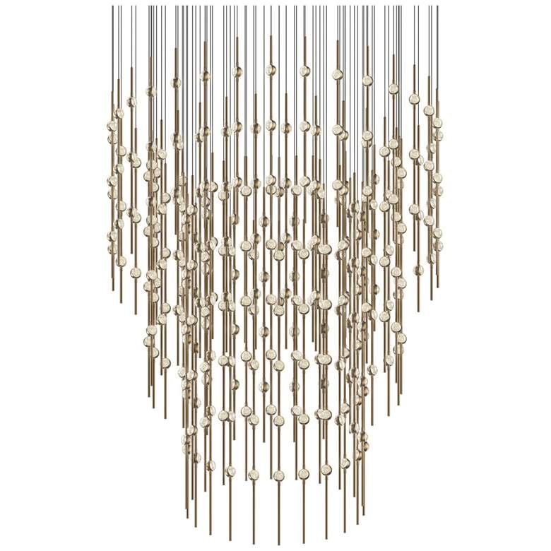 Image 1 Constellation 48" Centaurus Pyramid LED Pendant - Brass - Clear Lens
