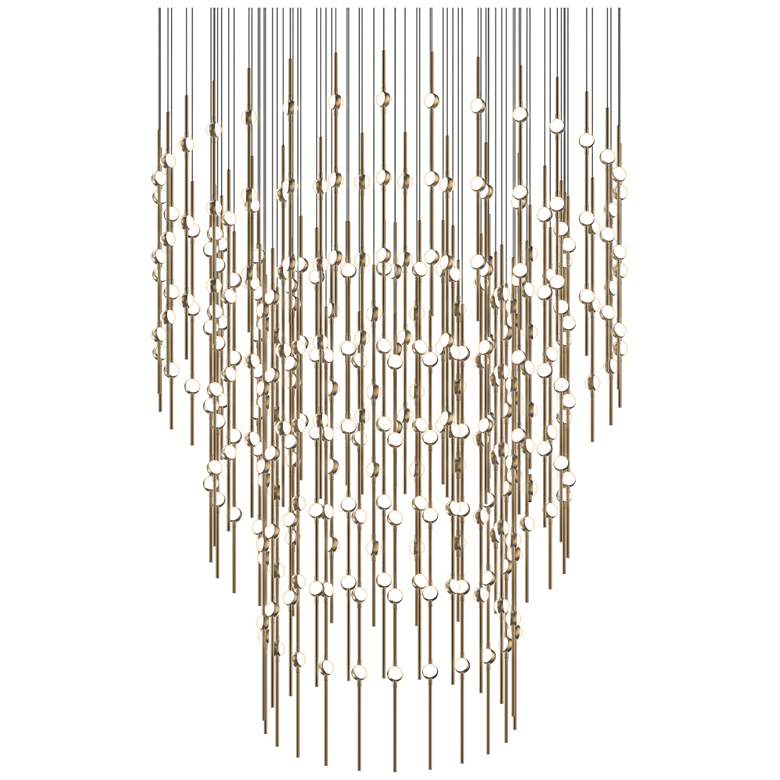 Image 1 Constellation 48" Centaurus Pyramid LED Pendant - Brass - White Lens
