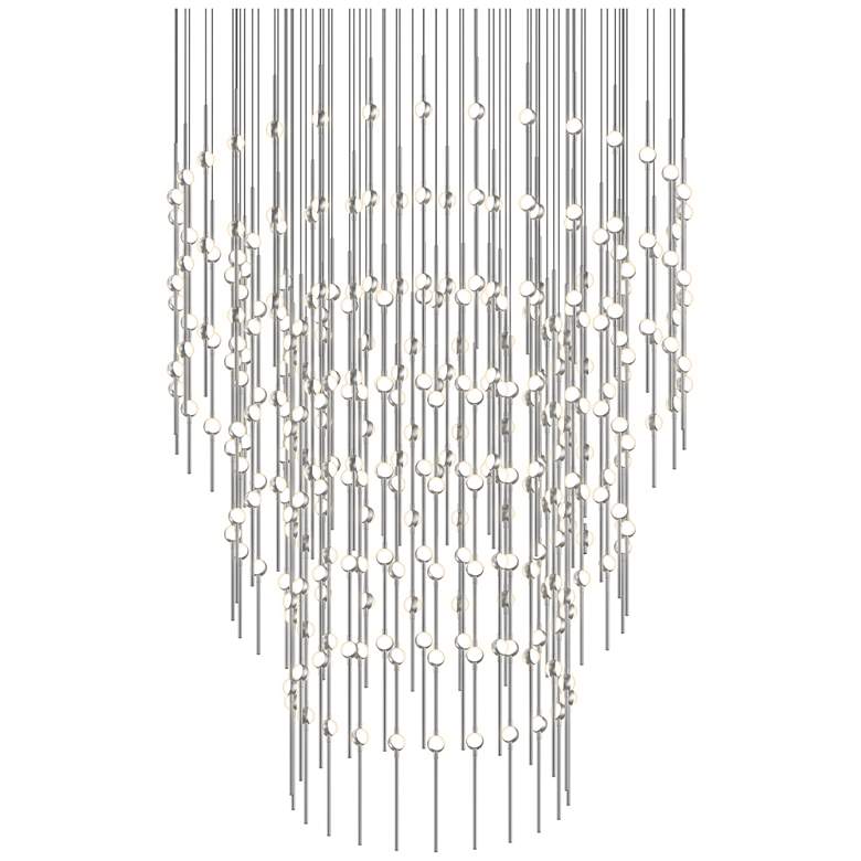 Image 1 Constellation 48" Centaurus Pyramid LED Pendant - Nickel - White Lens